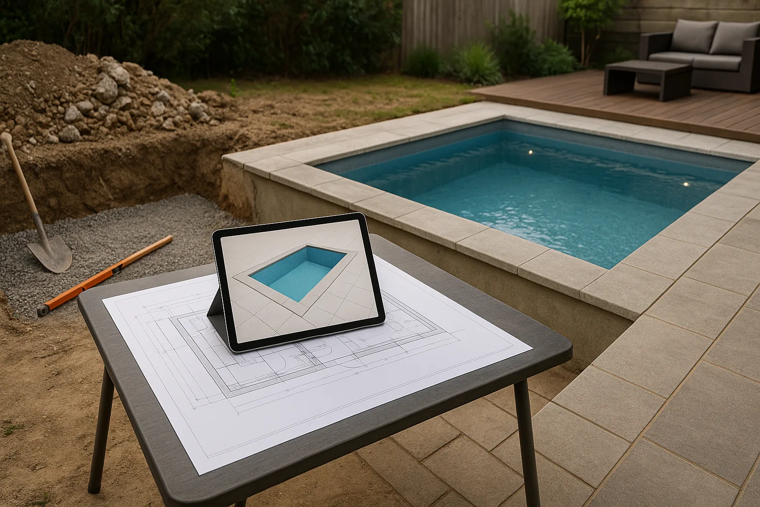 Devis d'une piscine en ligne — estimation rapide et fiable 4 Comparatif des services – timeline